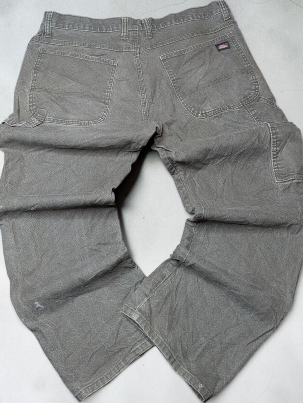 Y2K Dickies Carpenter Pants Mens 36x32 Gray Workwear Pants Skater Grunge Utility